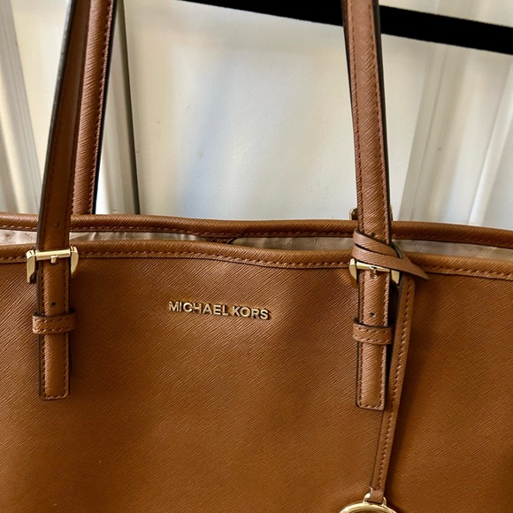 Michael Kors Brown Saffiano Leather Tote - Picture 2 of 11